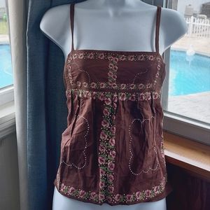 Free People Floral Apron Top